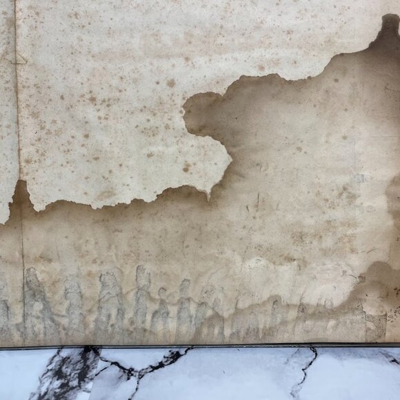 1930s Basil Bradley The Old Soldier Horses War Lithograph Print with Damage READ - Picture 11 of 16